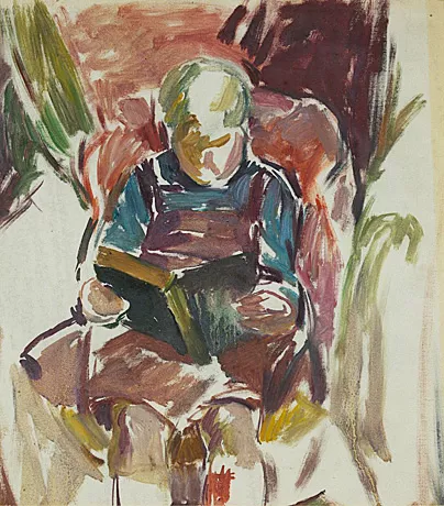 Niño leyendo, c. 1965, Duncan Grant, St. Peters's College, Universidad de Oxford.