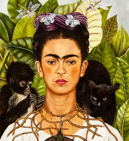 Autoportrait au collier d’épines et colibri, 1949, Frida Kahlo