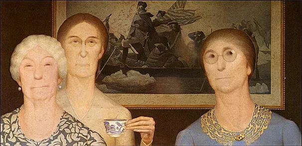 Hijas de la Revolución, 1932, Grant Wood, Cincinnati Art Museum