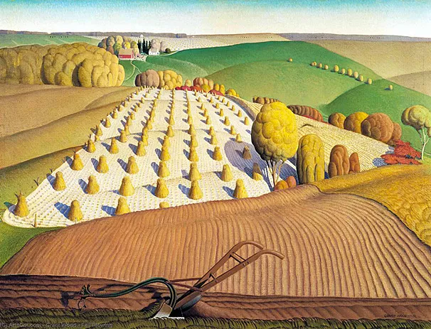 Fall Plowing, 1931, Grant Wood