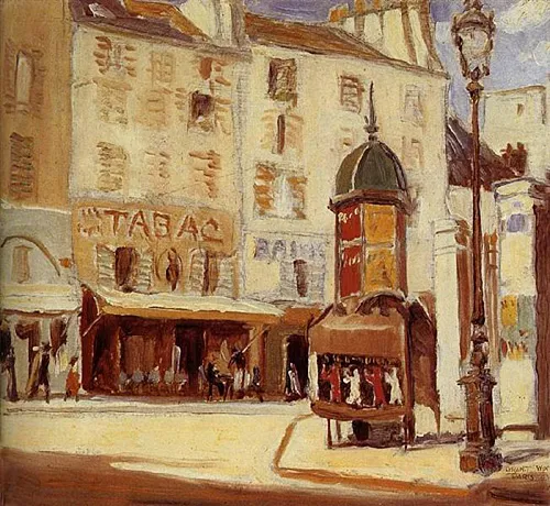 Street, 1920, Grant Wood