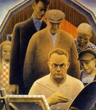 Return from Bohemia, 1935, Grant Wood