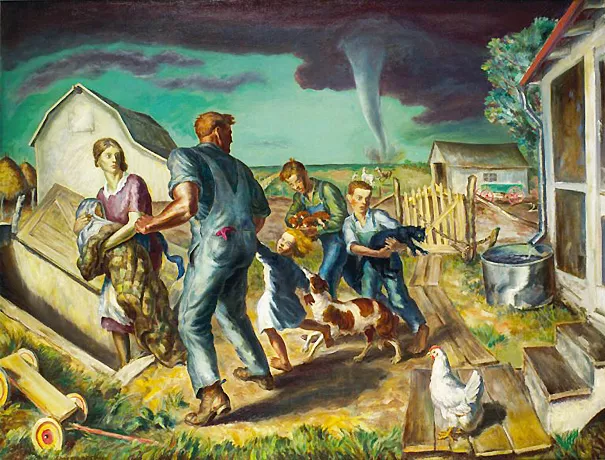 Tornado sobre Kansas, 1929, John Stewart Curry
