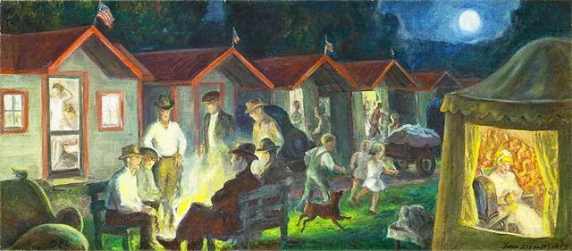 Tourist Cabins, c. 1934, John Steuart Curry