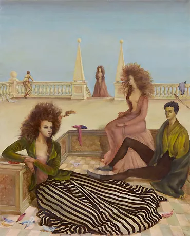 Composition with figures on a terrace, 1938, Leonor Fini