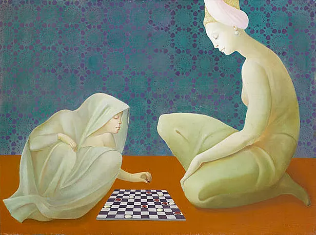 Jeu de dames ou Le pari de Zobeïde, 1975, Leonor Fini