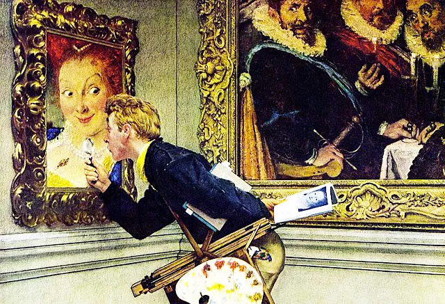 El crítico de arte, 1955, Norman Rockwell