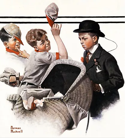 Garçon avec un landau, 1916, Norman Rockwell