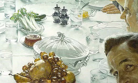 Freedom from Want, detalle,1943, Stockbridge, M.A., The Norman Rockwell Museum.