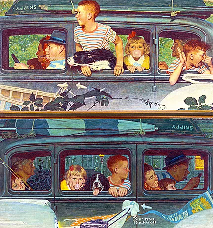 Yendo y viniendo (Coming and Going), 1947, Norman Rockwell