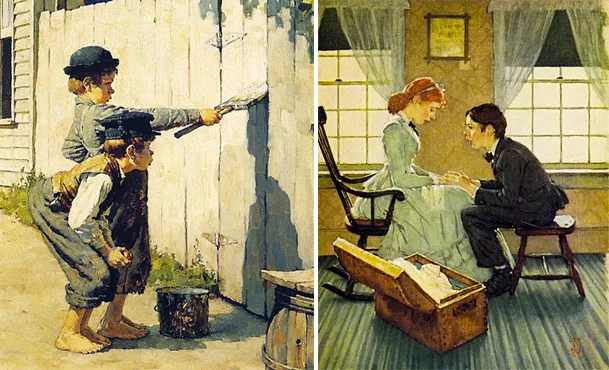 llustrations pour Tom Sawyer et Huckleberry Finn, 1936-1940, Norman Rockwell