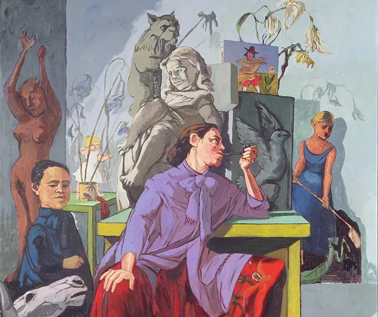 La artista en su estudio, detalle, 1993, Paula Rego