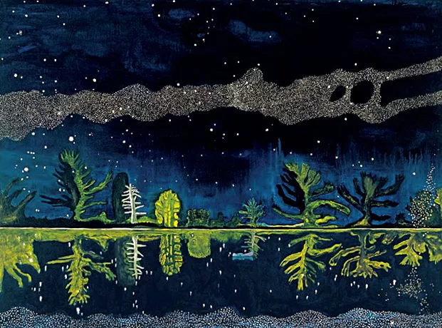 Wilky Way (Vía Láctea), 1990, Peter Doig