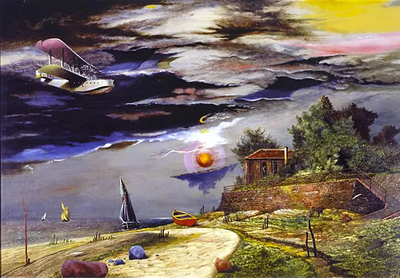 Beach-of-Dangast-with-Flying-Boat, 1929, Franz Radziwill, Oldenburg, State Museum for Art Cultural History.
