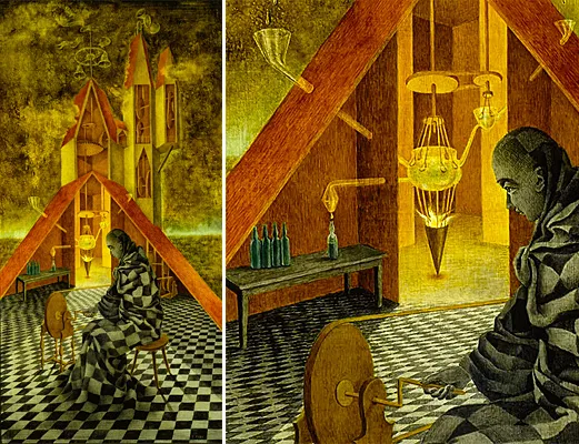 Ciencia Inútil o El Alquimista, 1958, Remedios Varo