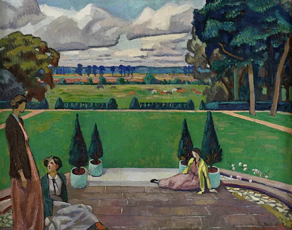 Un grupo en Newington House, hacia 1919, Roger Fry, colección privada.