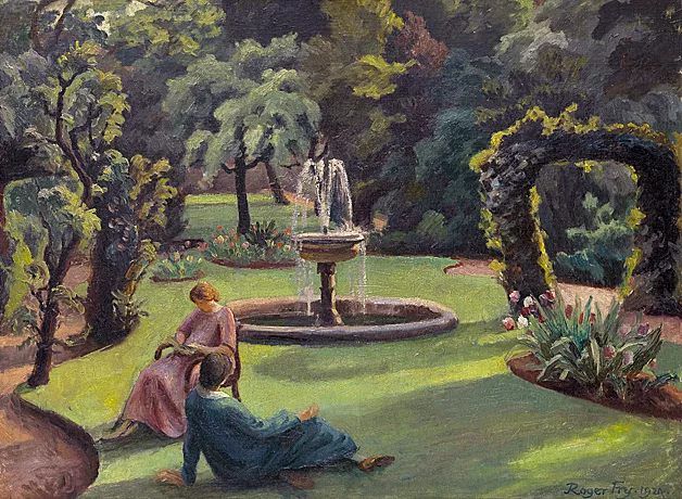 Un jardín londinense, 1924, Roger Fry, Colección privada.