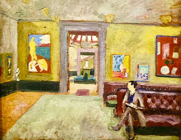 A Room in the Second Post-Impressionist Exhibition, 1941, Roger Fry, Londres, National Gallery.