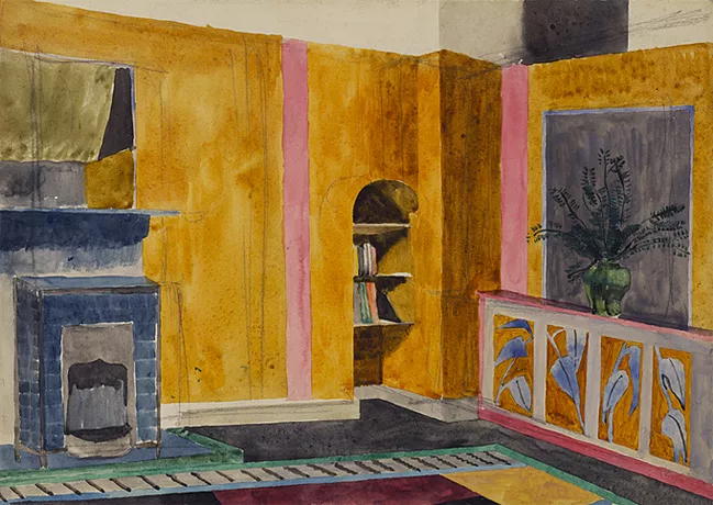 Design for Lalla Vandervelde Flat, 1916, Roger Fry, Londres, The Courtauld Gallery.