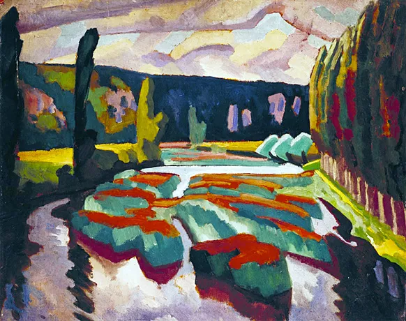 River Smith Poplars (Río con álamos), c. 1912, Roger Fry, Londres, Tate Britain.