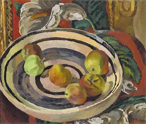 Naturaleza muerta Manzanas en un cuenco, 1919, Vanessa Bell, Colección privada.
