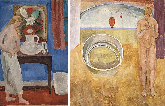 The Blue Room, 1916. The Tube, 1917, Vanessa Bell, Collections privées.