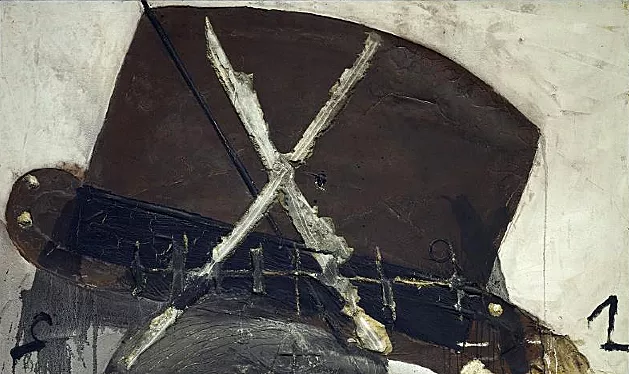 Le chapeau renversé, 1967, Antoni Tàpies