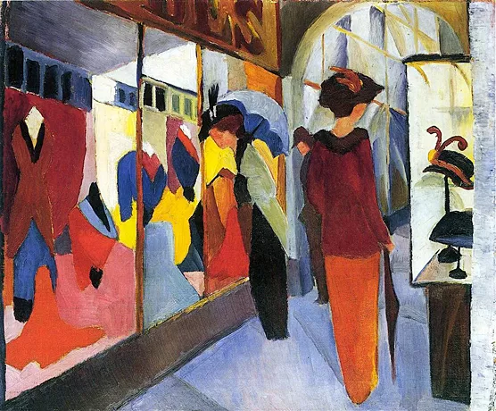 Tienda de moda, 1914, August Macke