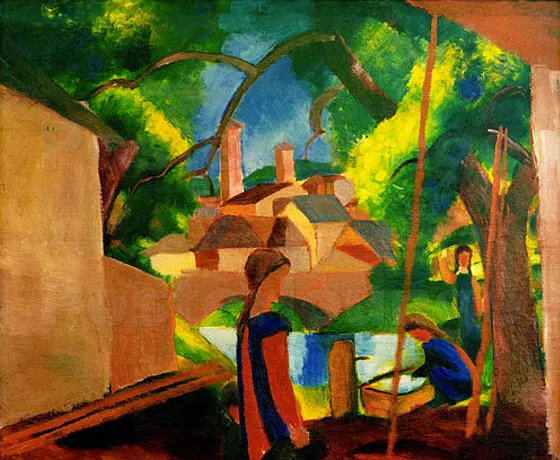 Enfants à la fontaine, 1914, August Macke