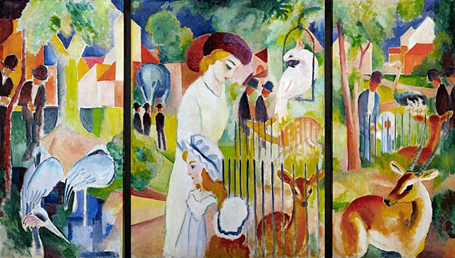 Gran jardín zoológico, 1913, August Macke