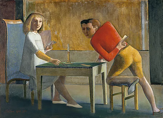 La partida de naipes, 1948-50, Balthus (Madrid, Museo Thyssen Bornemisza)