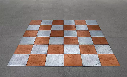 Copper-Zinc Plain, installation, 1969, Carl Andre