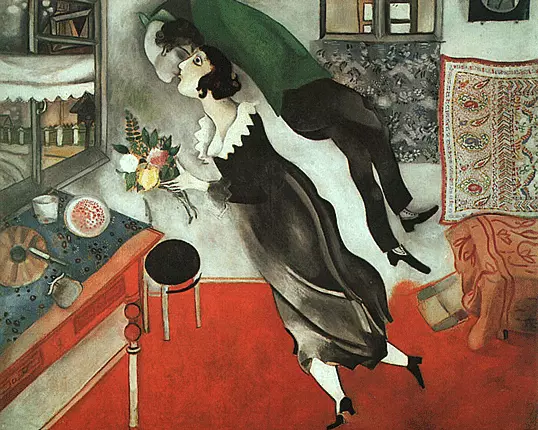El cumpleaños, 1915, Marc Chagall, Nueva York, Metropolitan Museum