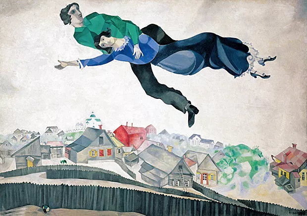 Marc Chagall, Sobre la ciudad, 1917