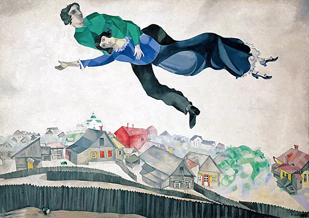 Marc Chagall, Au-dessus de la ville, 1917