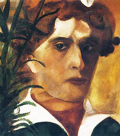 Marc Chagall, Autorretrato con cuello blanco, 1914