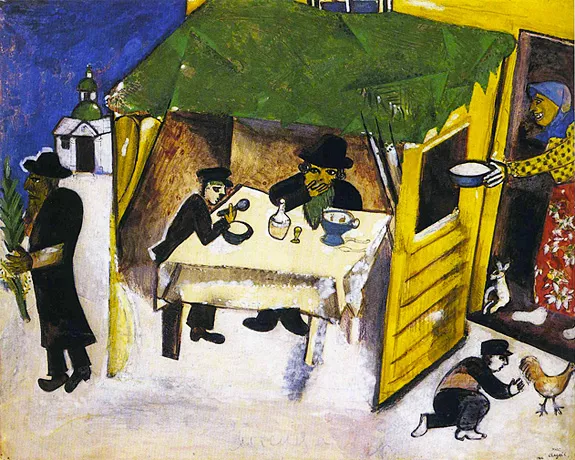 Marc Chagall, Fiesta bajo la enramada, 1916