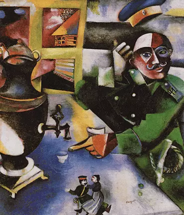 El soldado bebedor, 1911-1912, Marc Chagall
