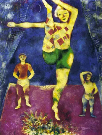 Marc Chagall, Los tres acróbatas, 1926