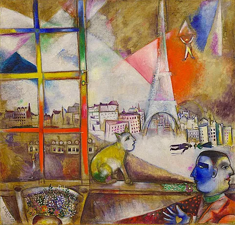 Marc Chagall, París desde mi ventana, 1913