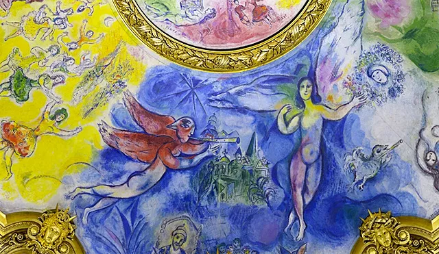 Plafond pour l'Opéra de Paris, détail, Marc Chagall, 1963-1964