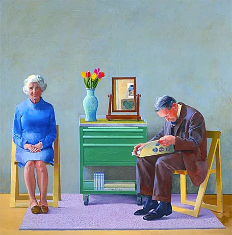 My Parents, 1977, David Hockney