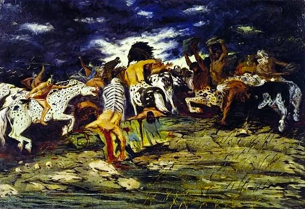 Batalla de centauros, 1909, Giorgio de Chirico, Roma, Galleria Nazionale d’Arte Moderna