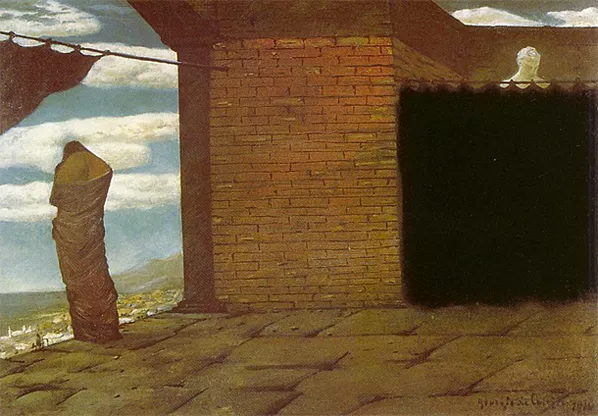 El enigma del oráculo, 1910, Giorgio de Chirico