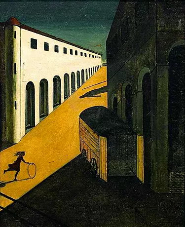 Misterio y melancolía de una calle, 1914, Giorgio de Chirico