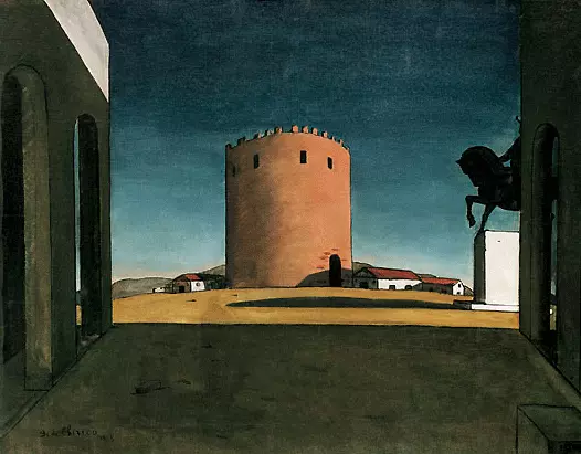 La torre roja, 1913, Giorgio de Chirico, Venecia, Collection Peggy Guggenheim