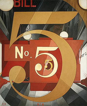 He visto el numero 5 dorado, 1928, Charles Demuth