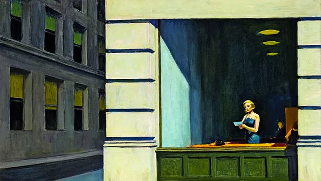 Edward Hopper, Oficina en Nueva York (New York Office), 1962
