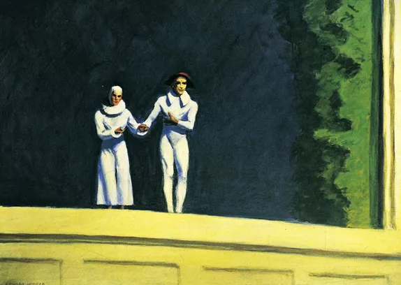 Deux comédiens, 1965, Edward Hopper