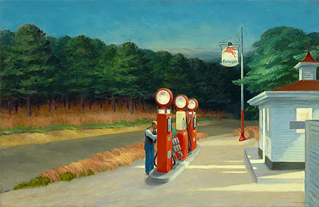 Edward Hopper, Gasolina (Gas), 1940